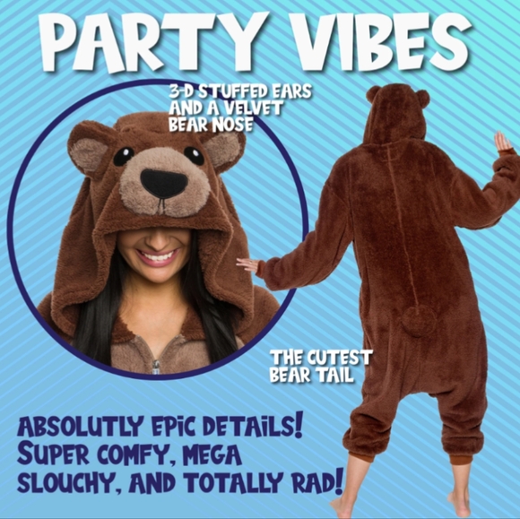 Sherpa Bear Onesie UNISEX Large - Picture 3 of 11